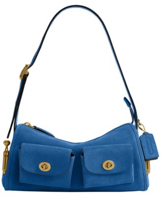 Originals Turn-Lock Haversack Small Suede Shoulder Handbag 27