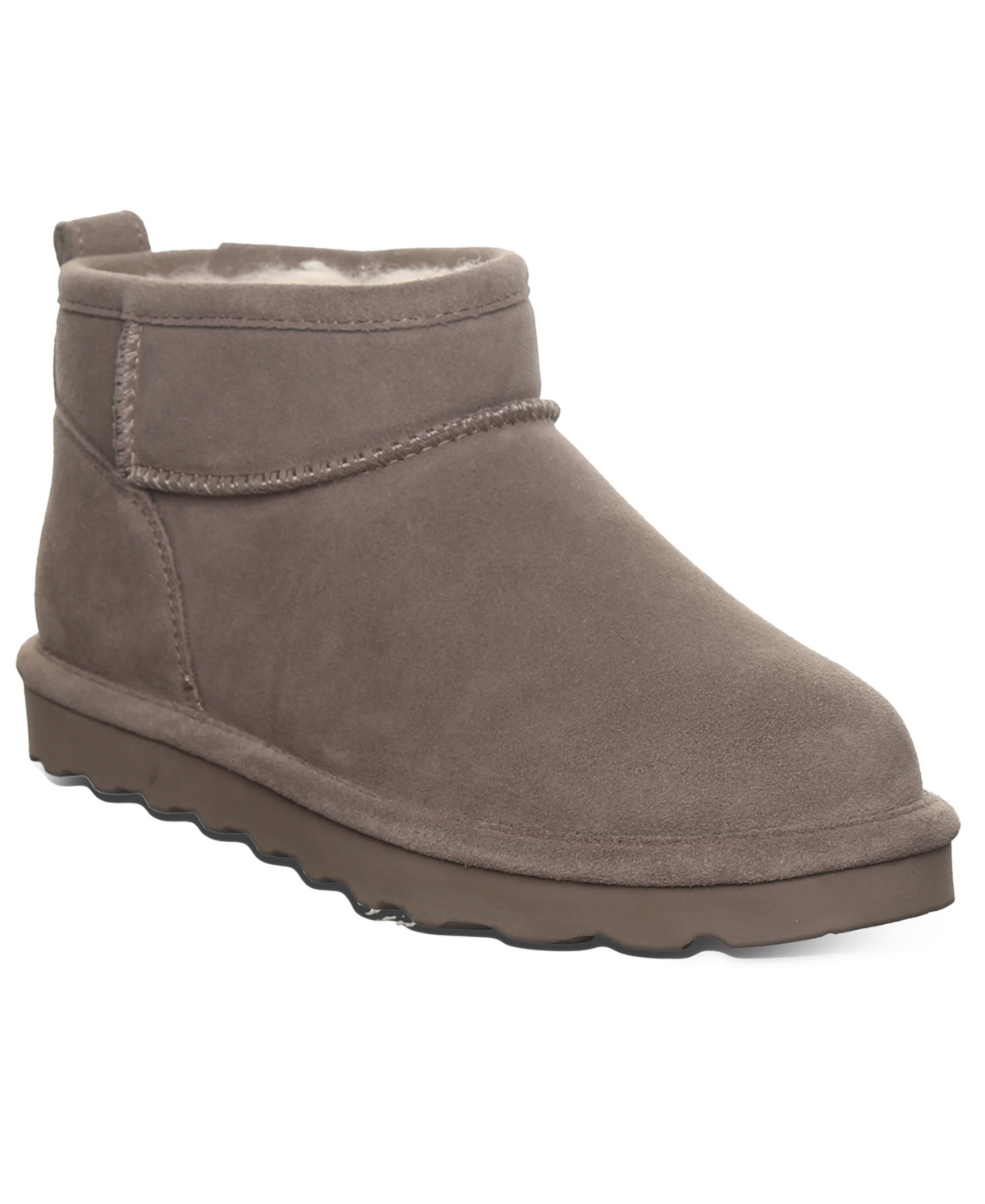 Bearpaw Women's Shorty Round Toe Suede Booties In Morel