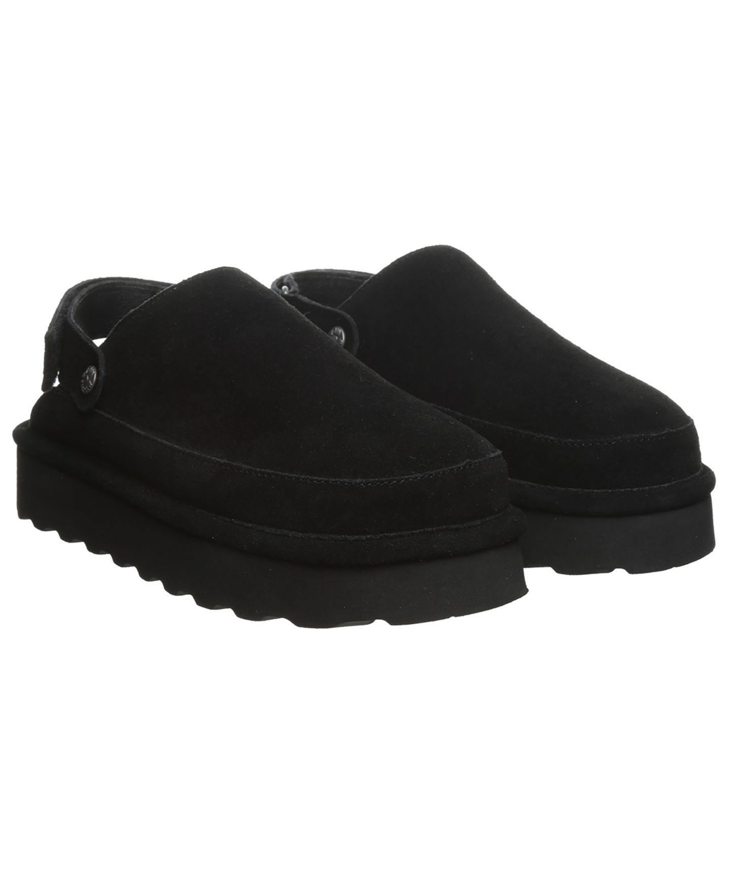Женские сабо BEARPAW Brooke Platform Suede Slip-On, цвет: Чёрный — фото 7