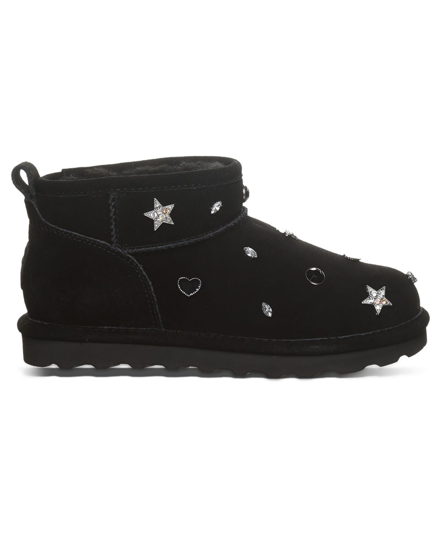 Женские ботинки Bearpaw Shorty Nova Studded Pull-On Ankle Booties, цвет: Чёрный — фото 2