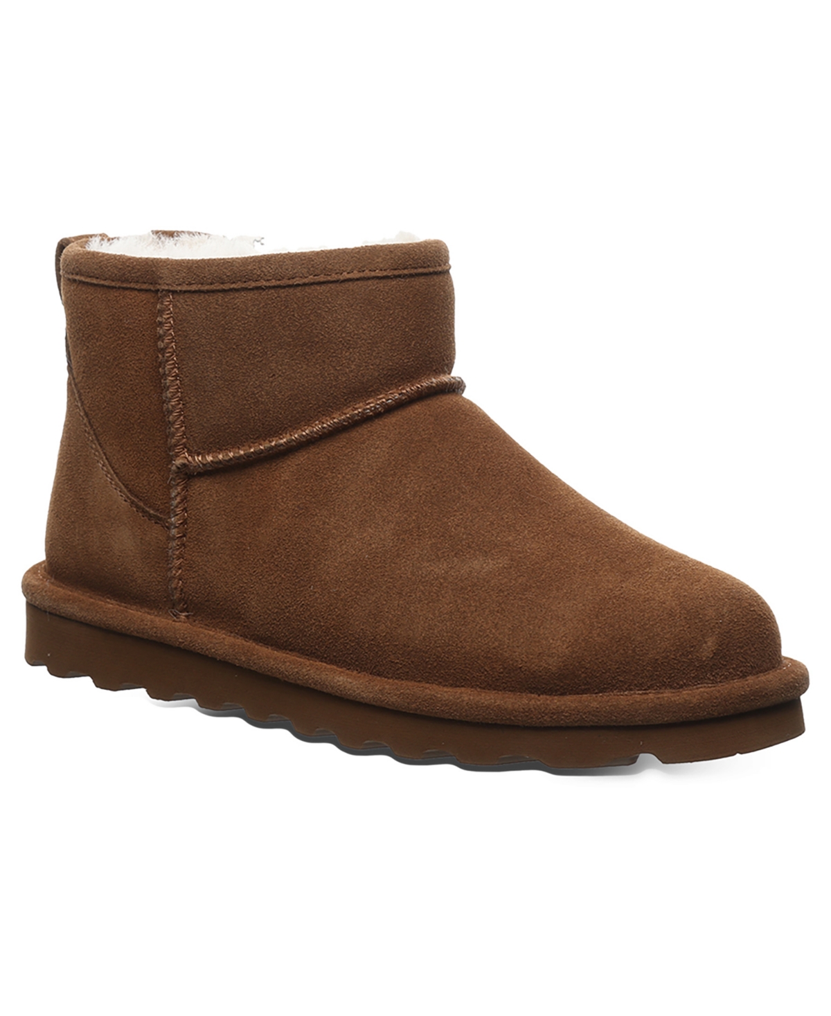 Bearpaw Women's Shorty Round Toe Suede Booties In Hickory