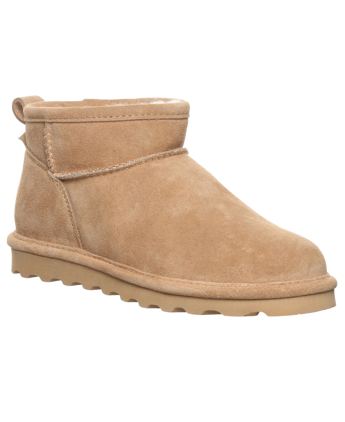 Bearpaw Women's Shorty Round Toe Suede Booties In Iced Coffee