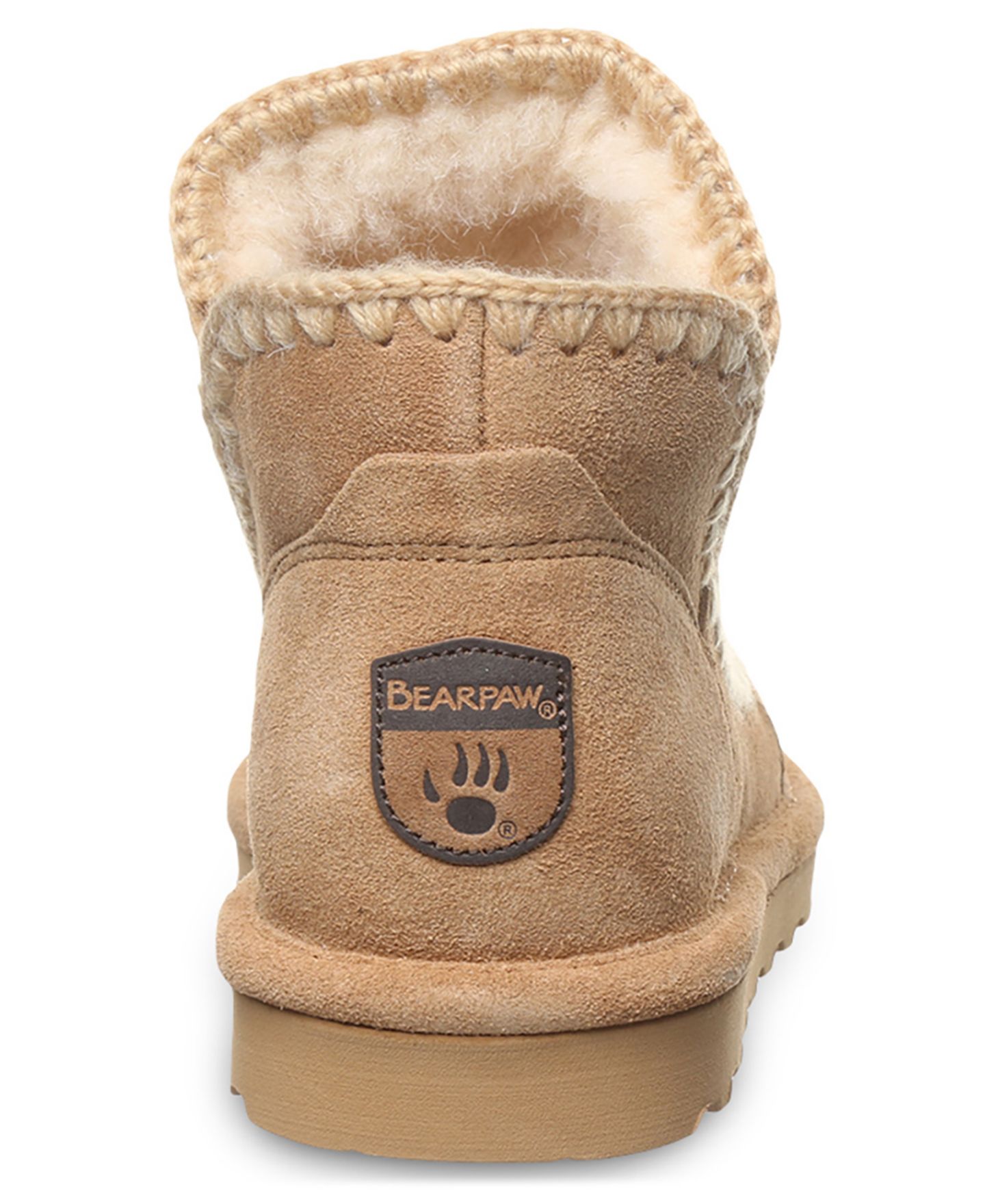 Женские ботинки BEARPAW Winter Crochet Detail Ankle, цвет: Кофейный — фото 3