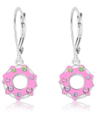 Kids Donut Hypoallergenic Earrings for Girls with Sterling Silver Leverbacks