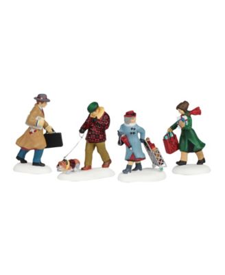 Busy City Sidewalks Figures, Set of 4