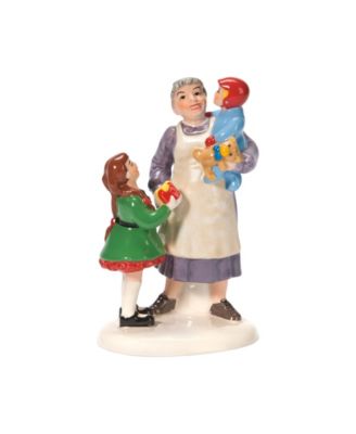 Snow Village Grandma's Favorite Present Figure