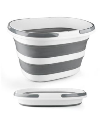 Collapsible Silicone Mop Bucket With Handles Multi Purpose Storage Organizer