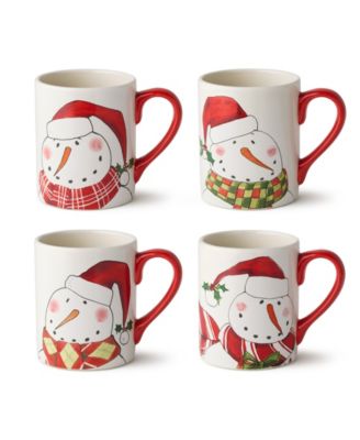 Snowman Delight Mugs, Set of 4