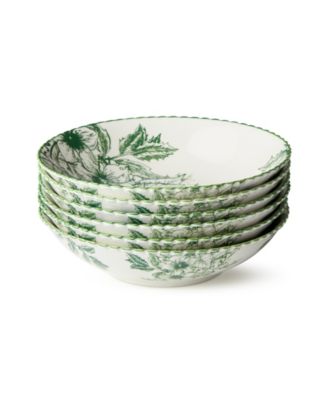 Winter Evergreen Soup Bowls, Set of 6
