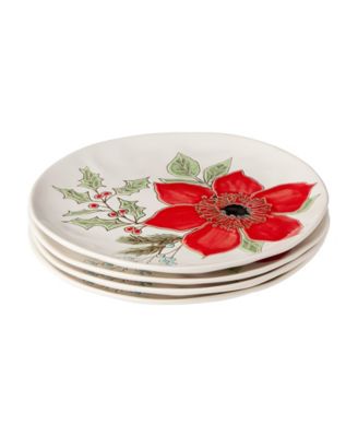 Festive Blooms Dinner Plates, Set of 4