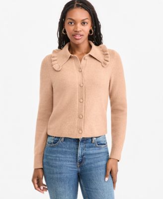 Women's Ruffled Collar Cardigan