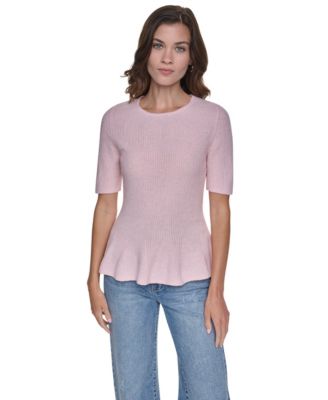 Women's Ribbed-Knit Peplum Sweater