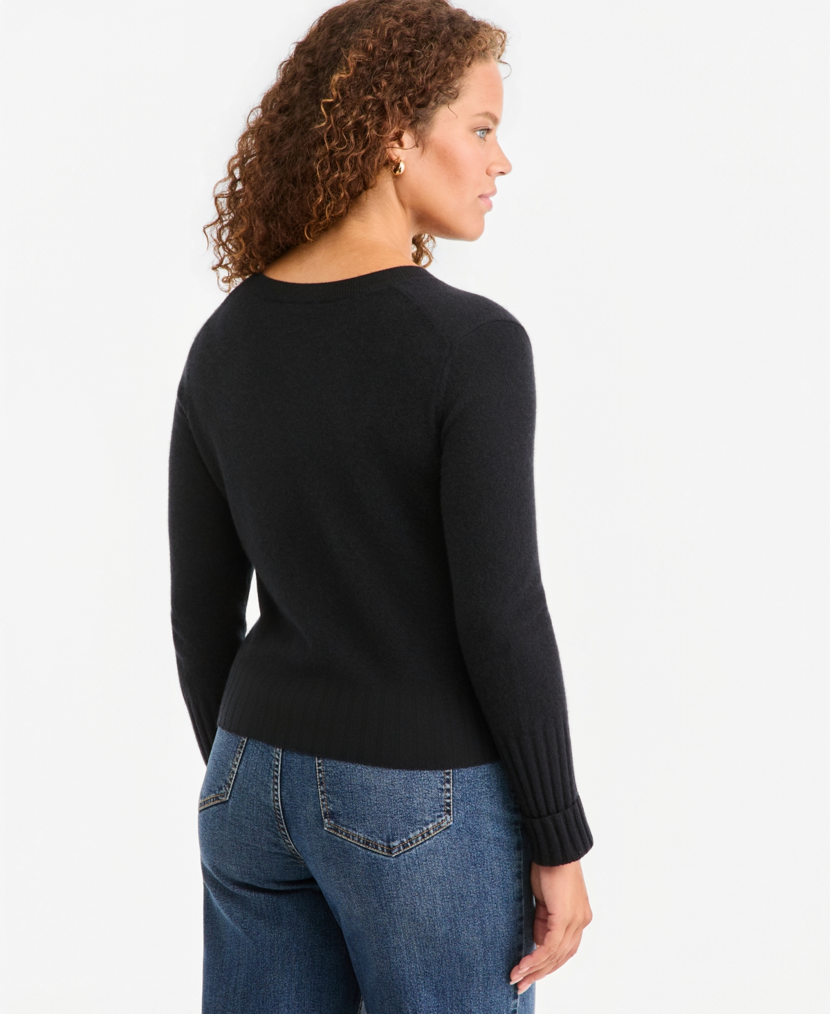 On 34th Women's Cashmere Cropped Shrunken Crew Cardigan, Macy's Exclusive