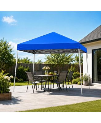 10x10 ft Pop Up Canopy Tent with Slant Legs, UV and Water-Resistant