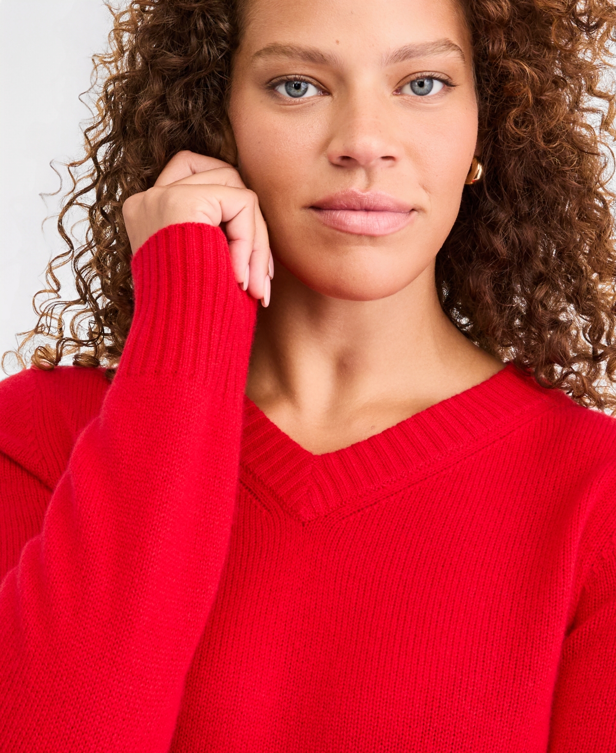 On 34th Women's Cashmere Relaxed V-Neck Sweater, Macy's Exclusive