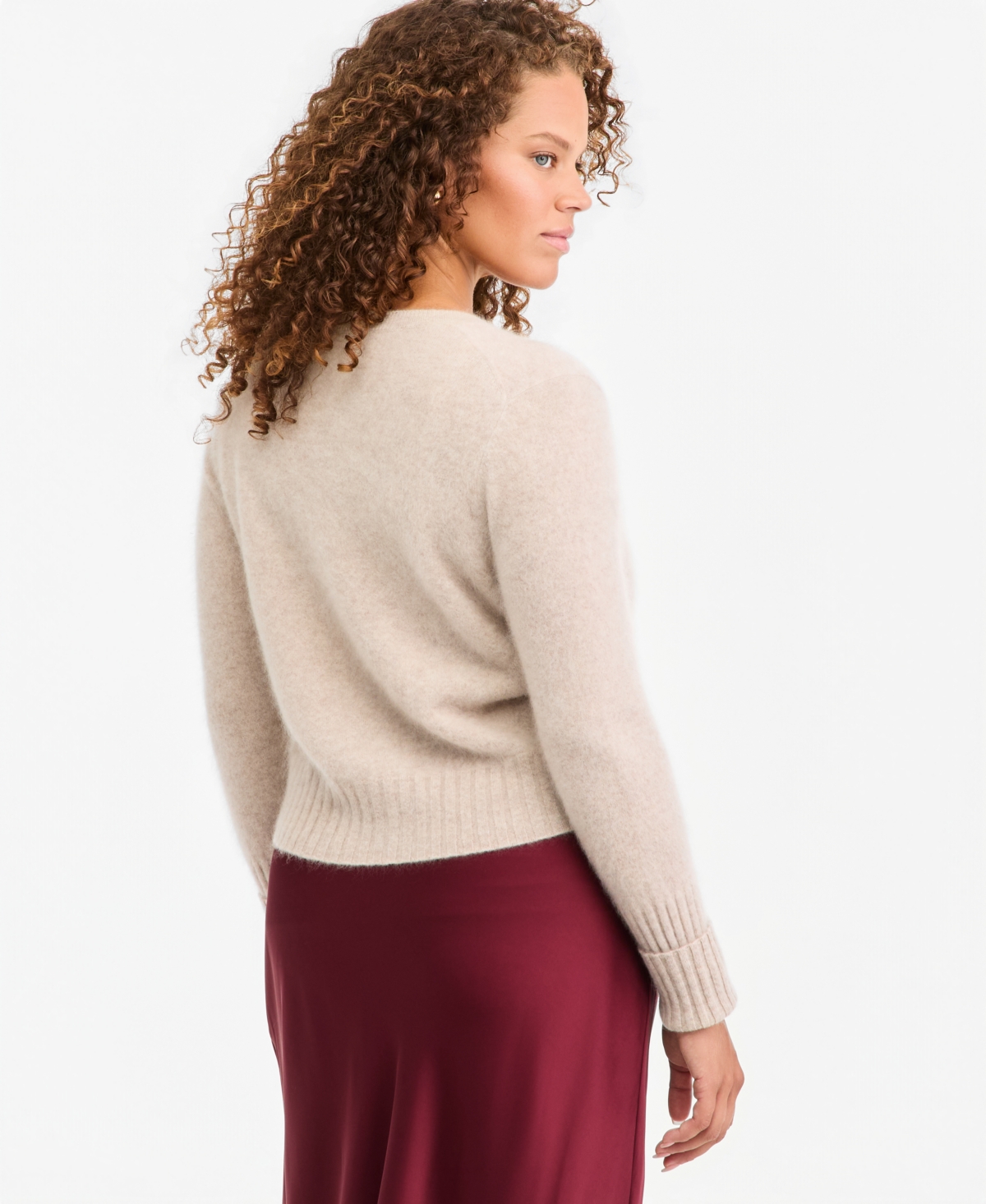 On 34th Women's Cropped Brushed Cashmere Shrunken Cardigan, Macy's Exclusive