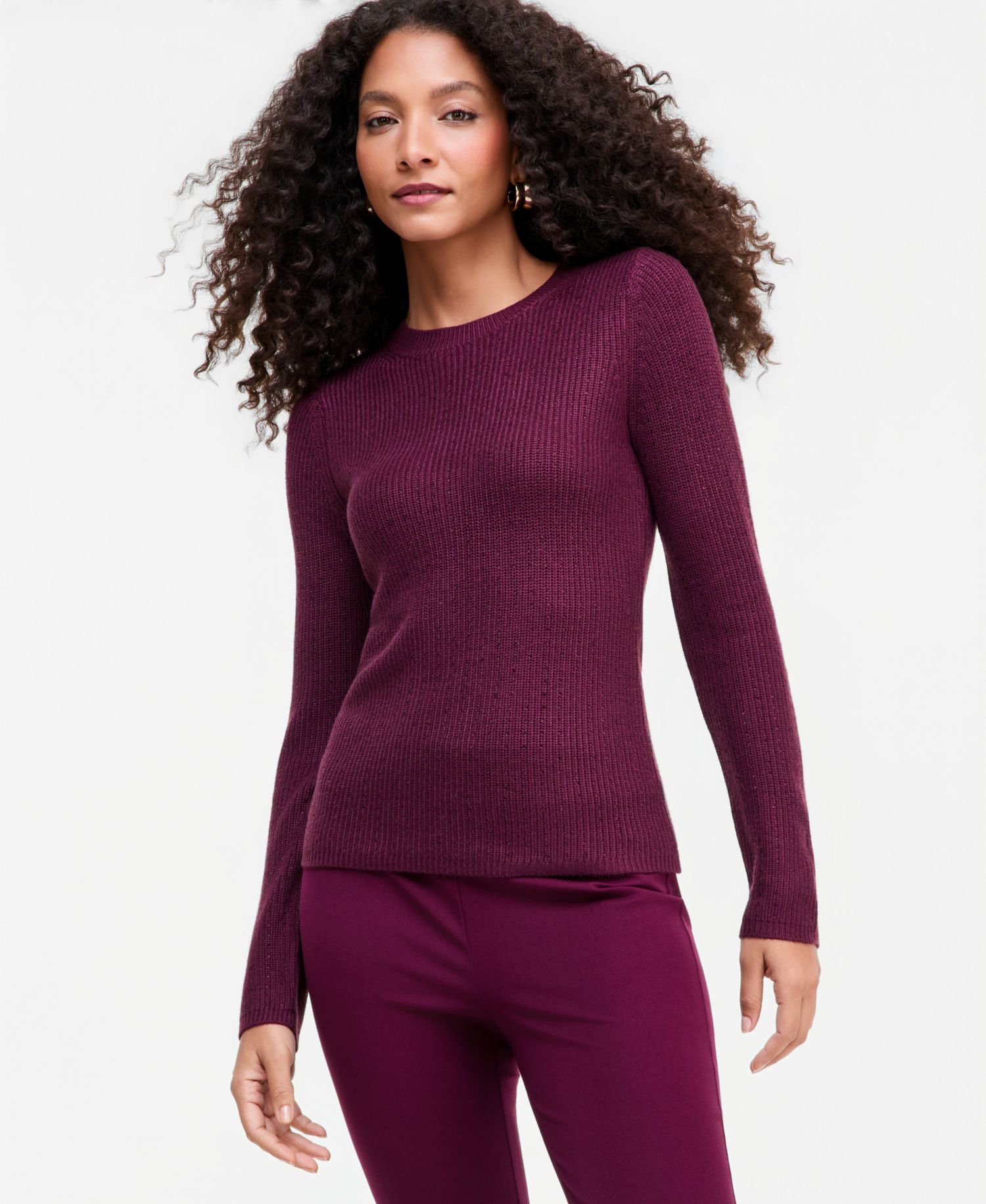 Women's Rhinestone Rib Sweater