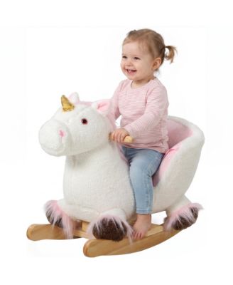 Unicorn Baby Rocking Horse with Realistic Sound, 55 lb. Capacity, Ages 1+
