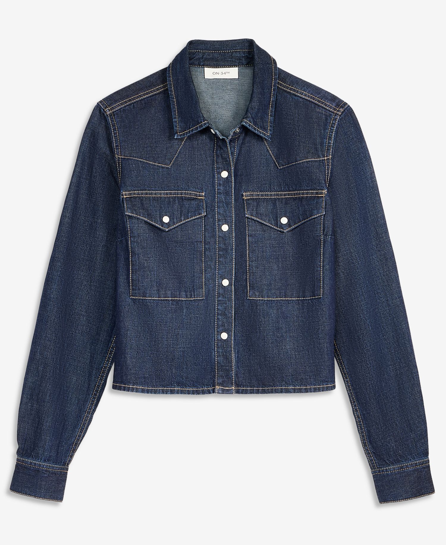 Women's Cropped Denim Western Shirt