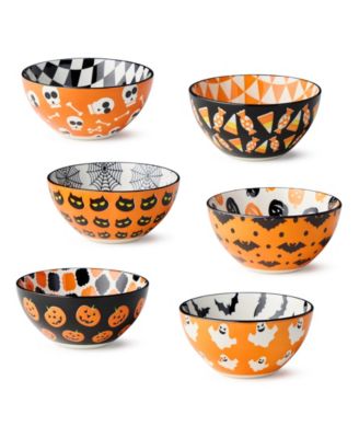 Halloween Pad Print Bowls, Set of 6