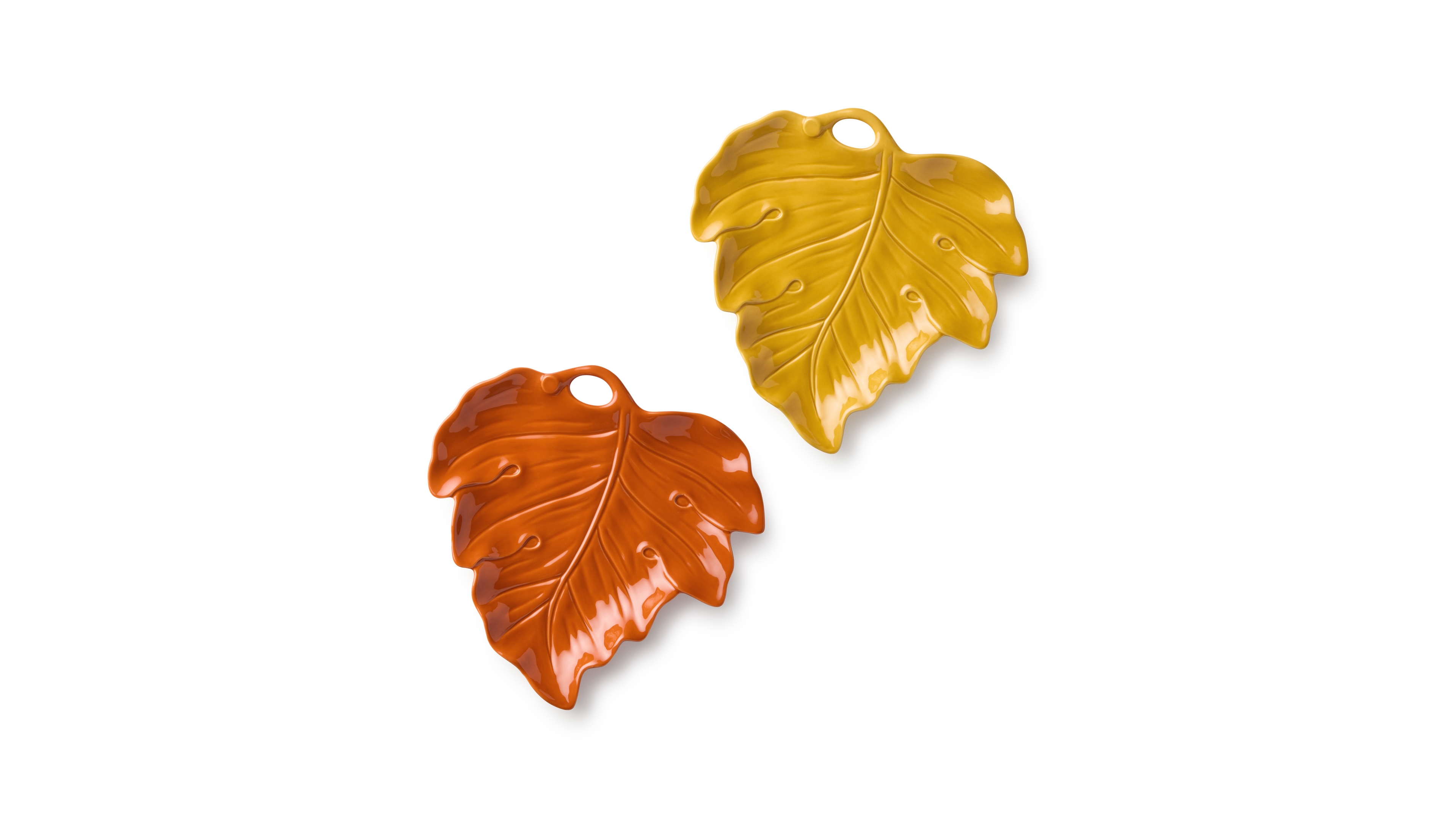 Certified International Autumn Meadows Leaf Platters, Set of 2