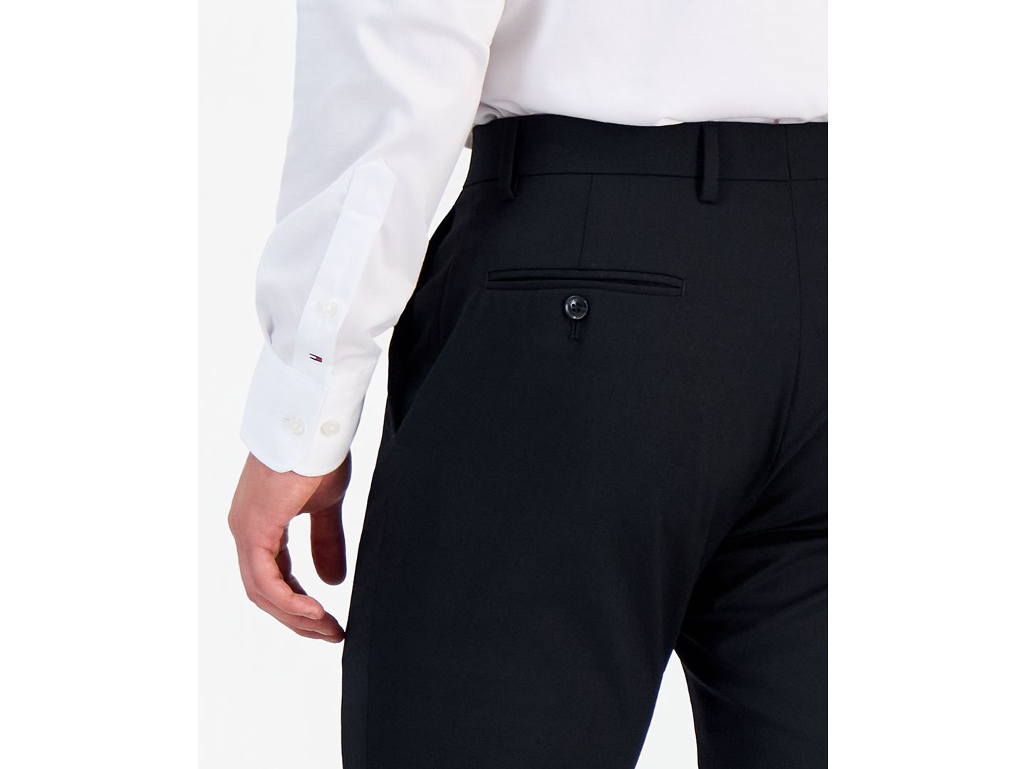 Мужские брюки Tommy Hilfiger Modern-Fit Wool TH-Flex Stretch Suit Separates, цвет: Чёрный — фото 5