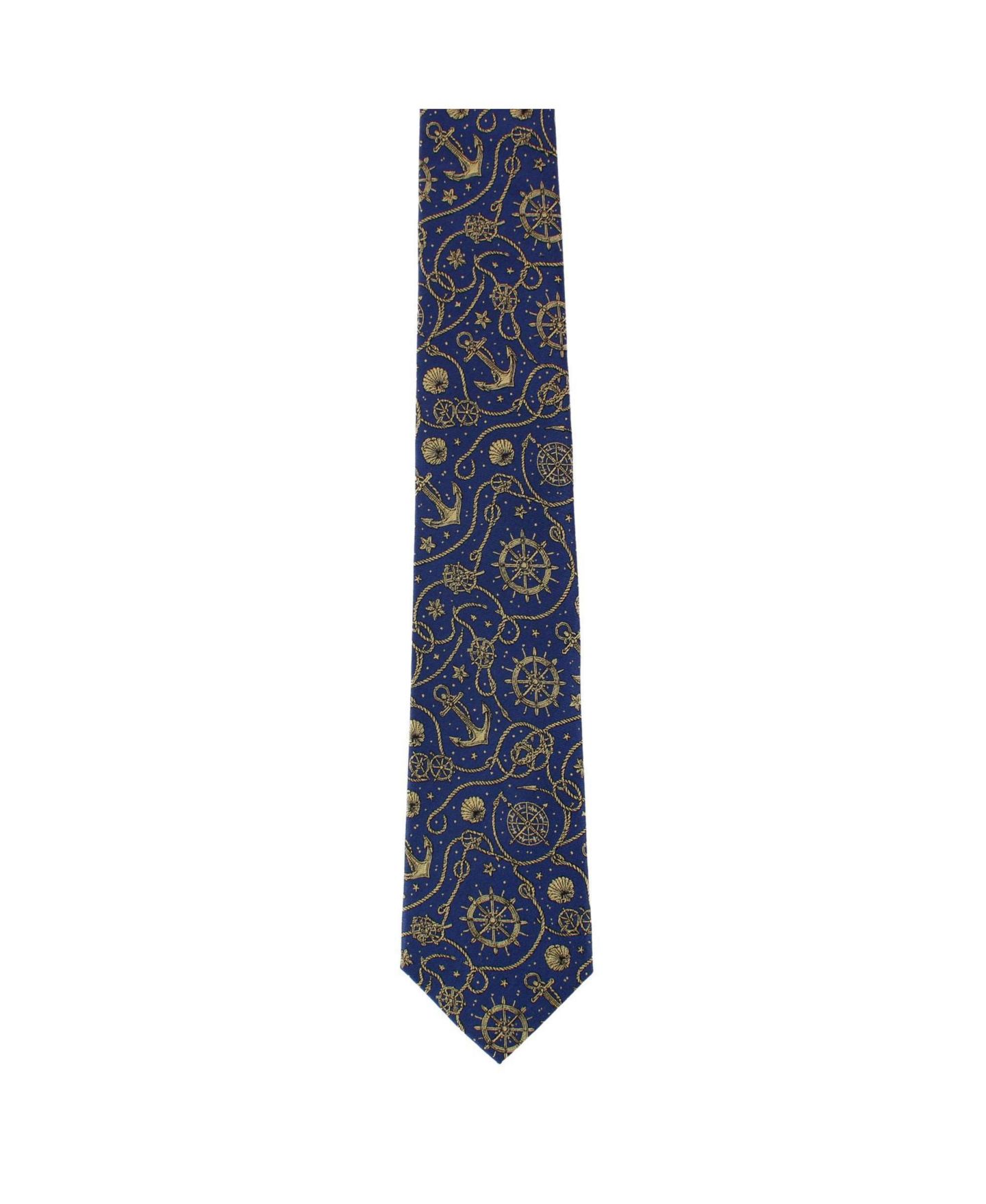 Мужской галстук TRAFALGAR Nautical Wonders Silk Novelty Necktie, цвет: Тёмно-синий — фото 2