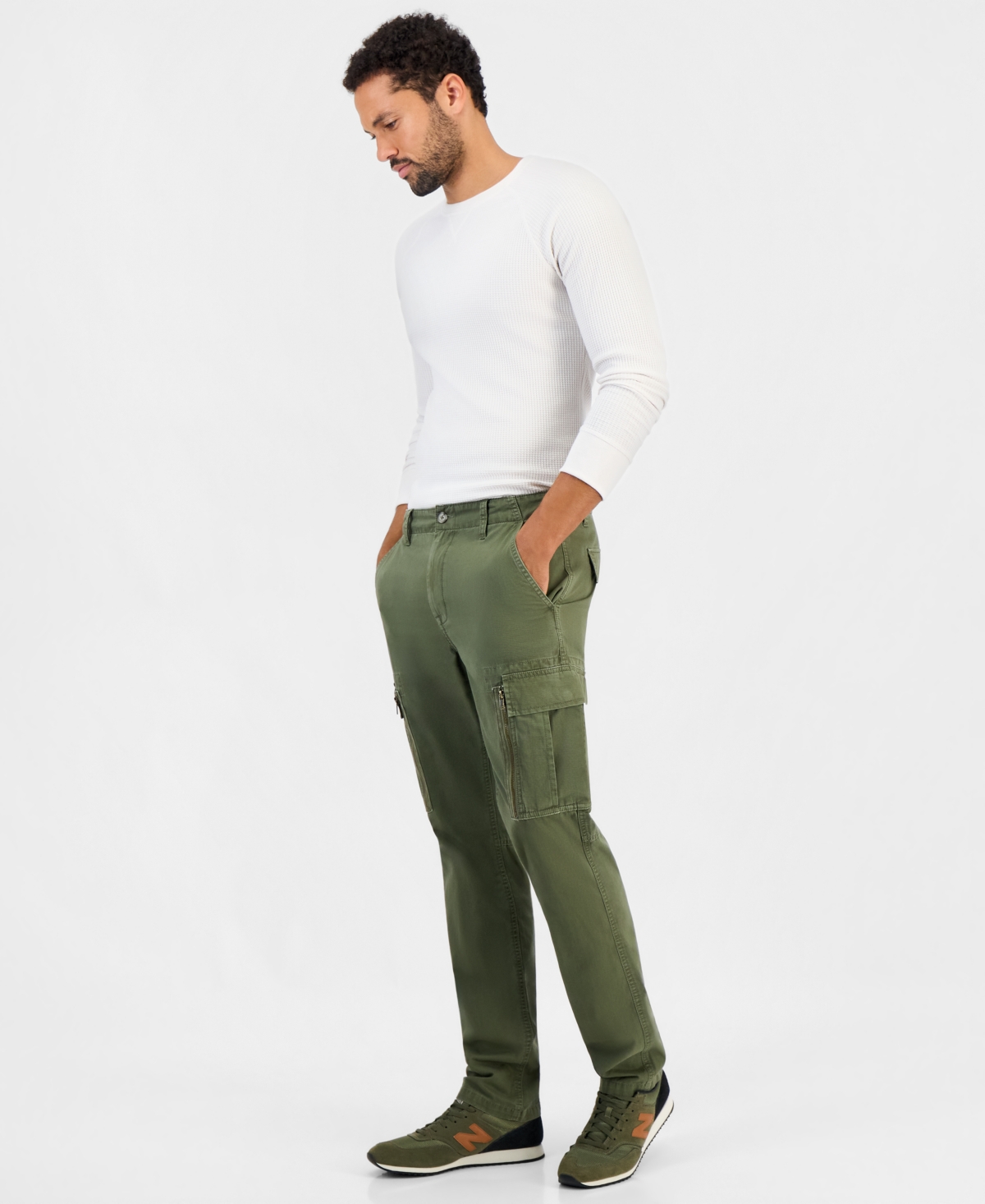 Sun + Stone Men's Trent Straight-Fit Cargo Pants, Macy's Exclusive
