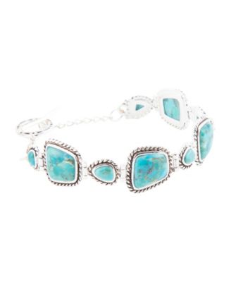 Sedona Blue Turquoise and Silver Toggle Bracelet