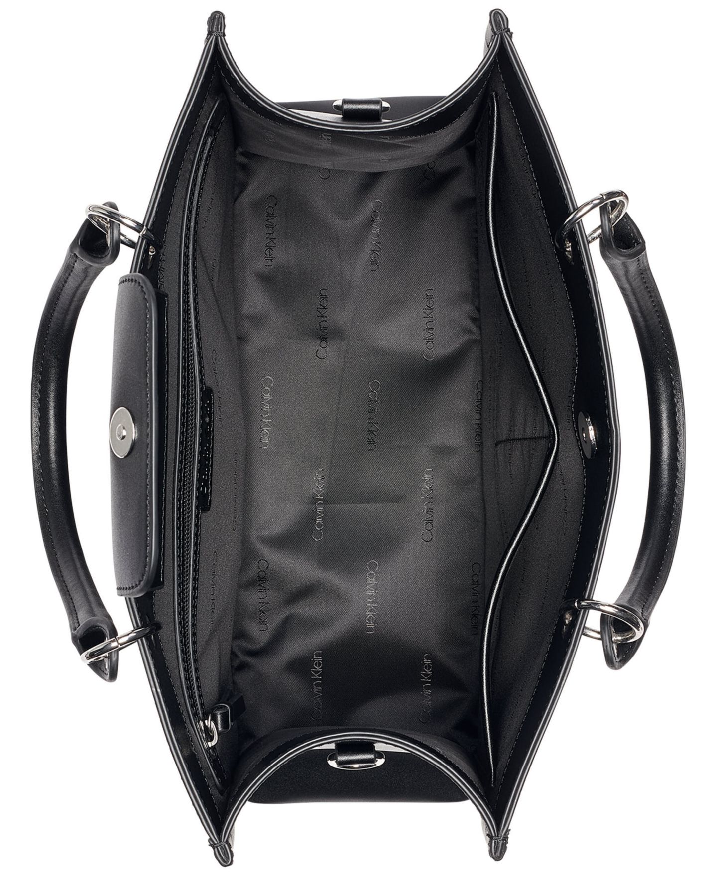 Женская сумка Calvin Klein Kieran Medium Satchel Handbag, цвет: Чёрный комбинированный — фото 4