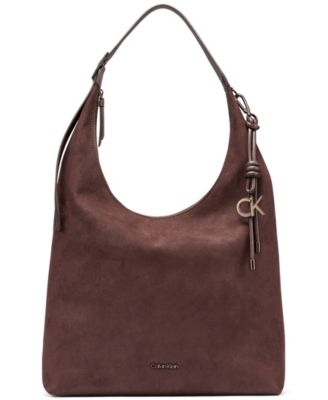Erina Faux Suede Large Hobo Handbag
