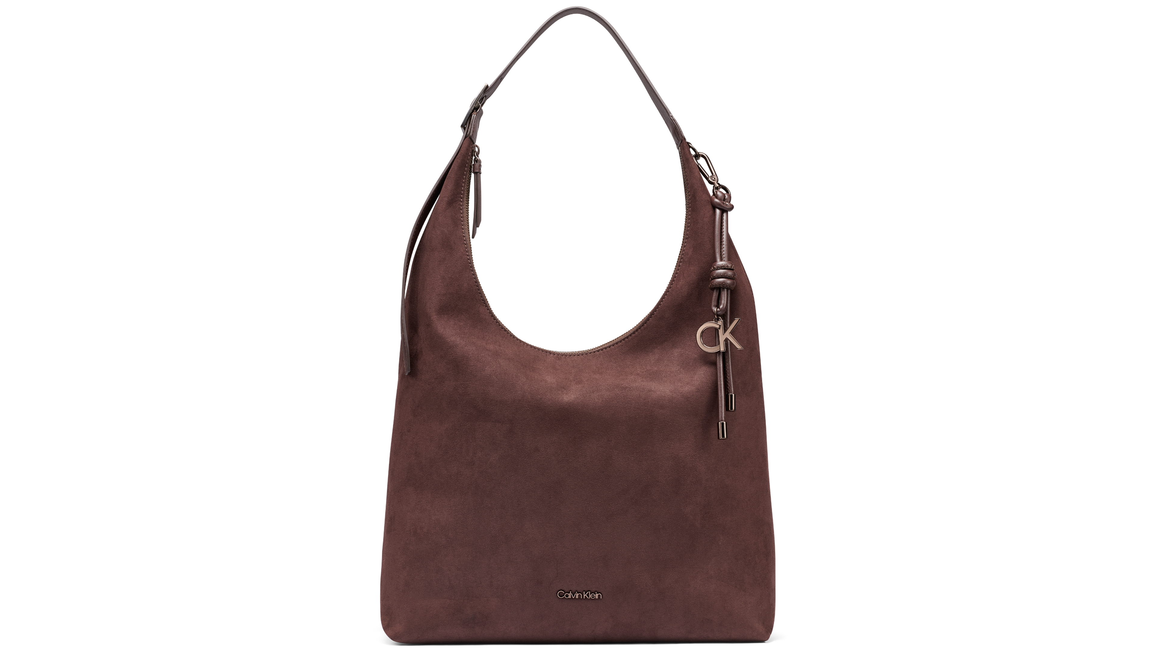 Calvin Klein Erina Faux Suede Large Crossbody Hobo