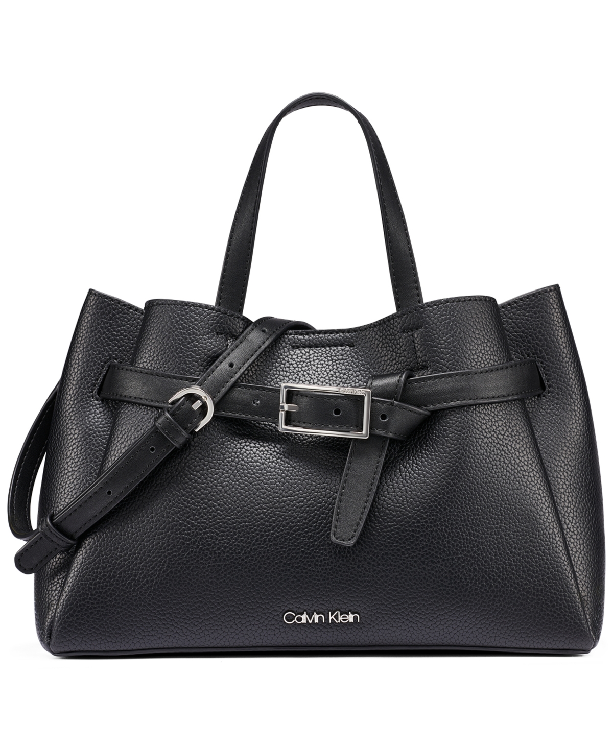 Calvin Klein Quill Structured Medium Satchel Handbag