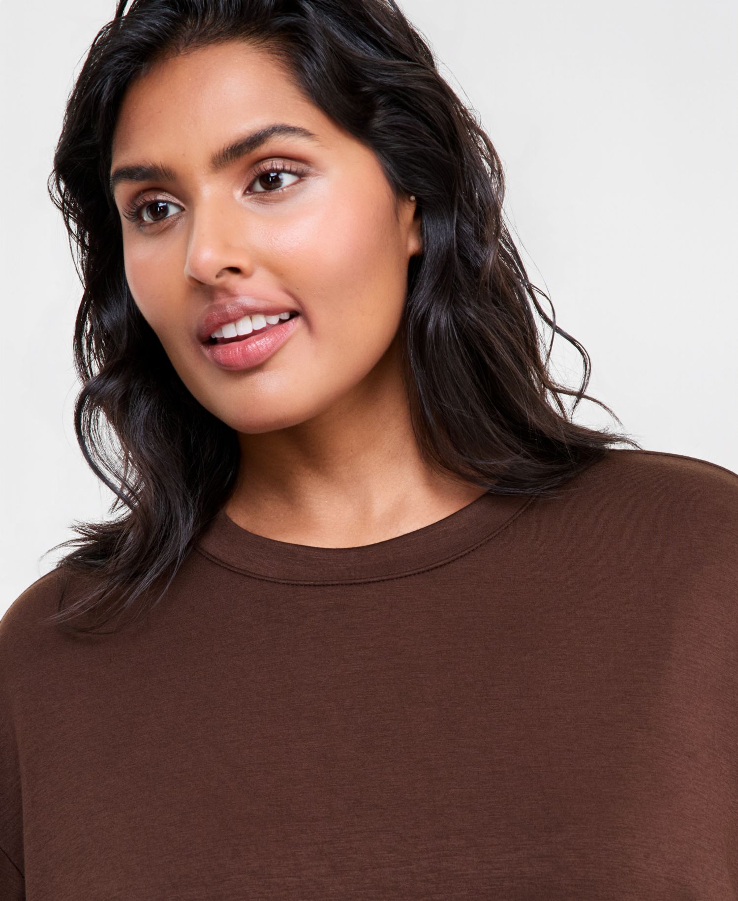 Plus Size Long-Sleeve Crew Neck Sweatshirt