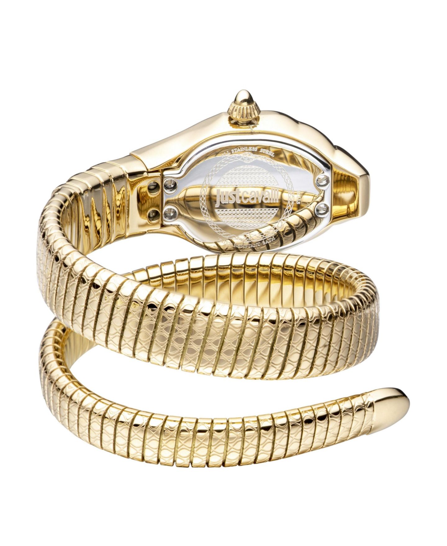 Женские часы Just Cavalli Glam Snake Quartz IP Stainless Steel Bracelet Watch, цвет: Золотой — фото 2