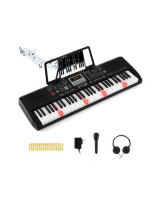 61-Key Light-Up Teaching Electric Piano Keyboard Kit, Ages 3+