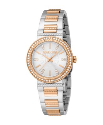 Women's Glam Quartz Two Tone Stainless Steel Bracelet Watch