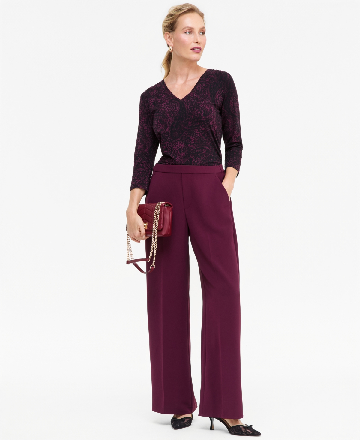 I.n.c. International Concepts Women's High-Rise Wide-Leg Pull-On Pants, Macy's Exclusive