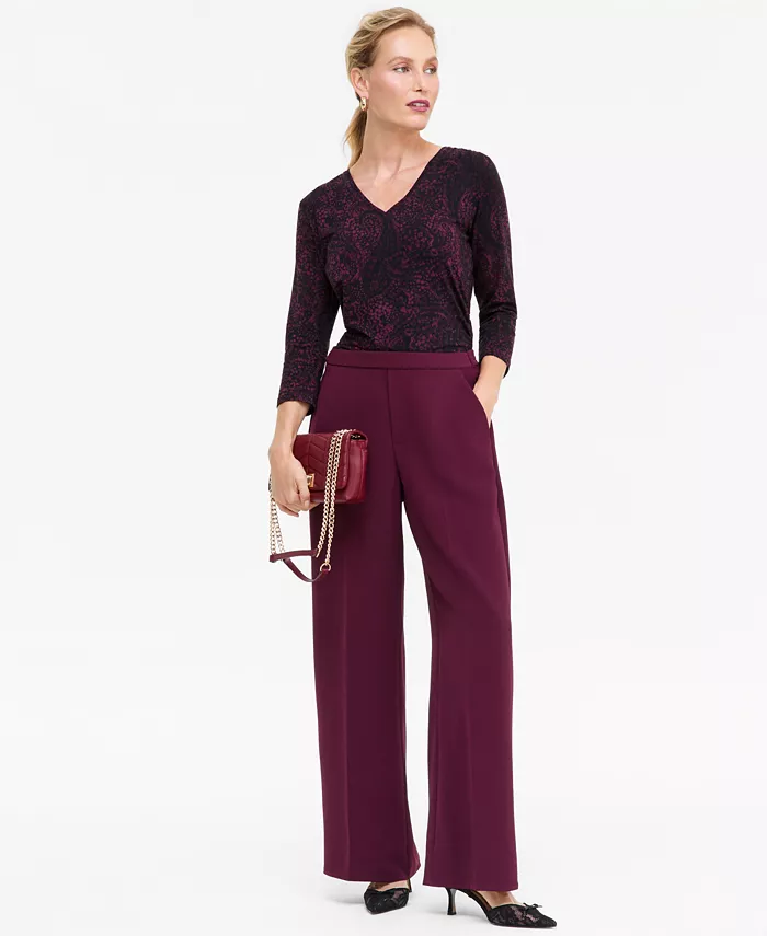 Women's High-Rise Wide-Leg Pull-On Pants - thumbnail 2
