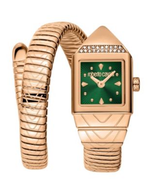 Women's Snake Core Quartz IP Stainless Steel Bracelet Watch