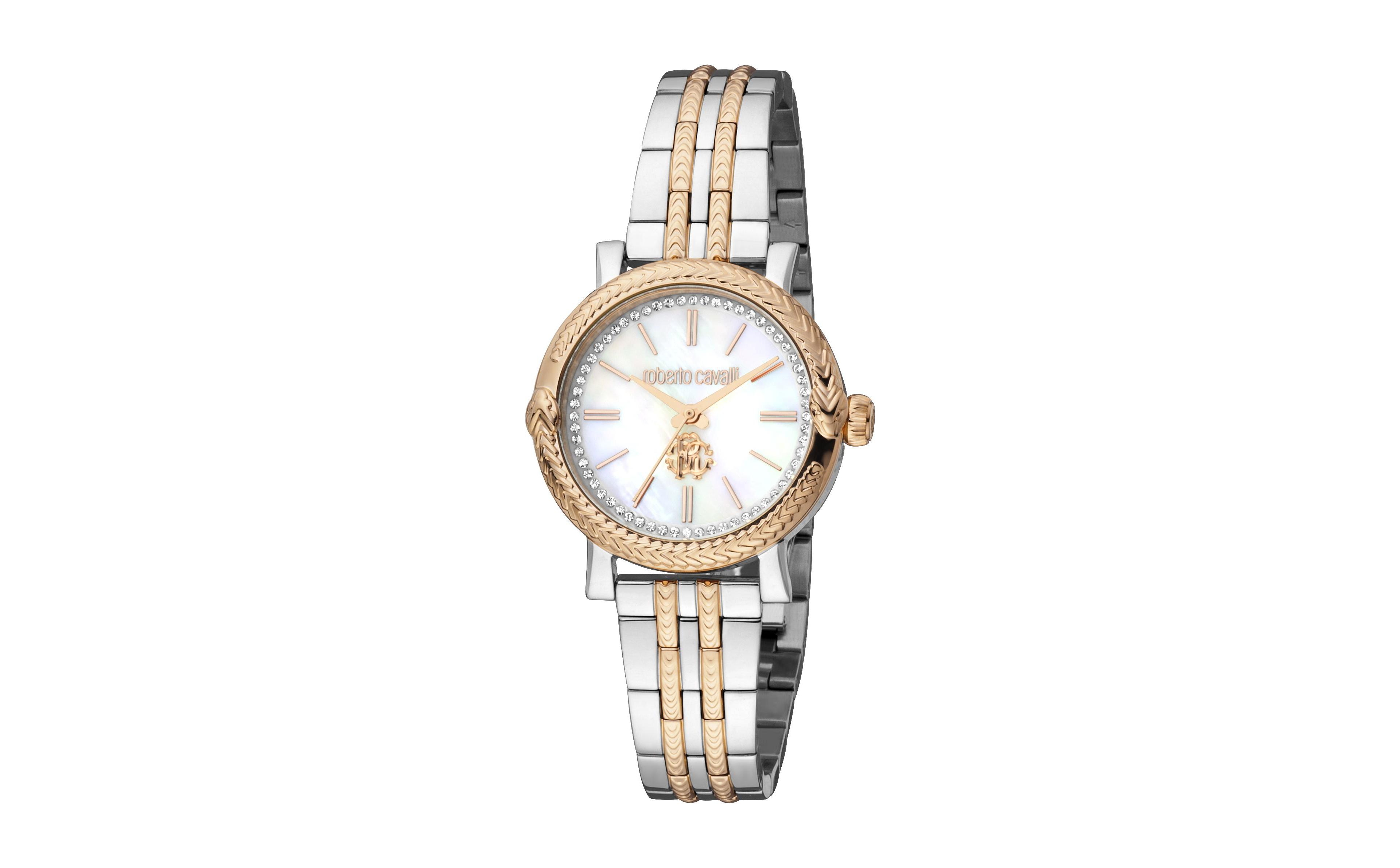 Roberto Cavalli Women's Core Quartz Two Tone Stainless Steel Bracelet Watch