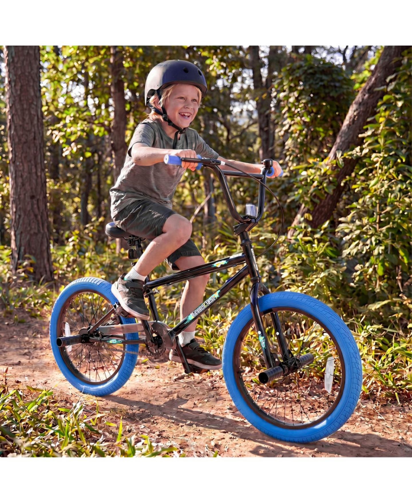 Детская игрушка SUGIFT 20" Trick Bicycle with 360-Degree Steering, Carbon Steel Frame, 7" Adjustable Seat, Ages 8-12, цвет: Тёмно-синий — фото 2