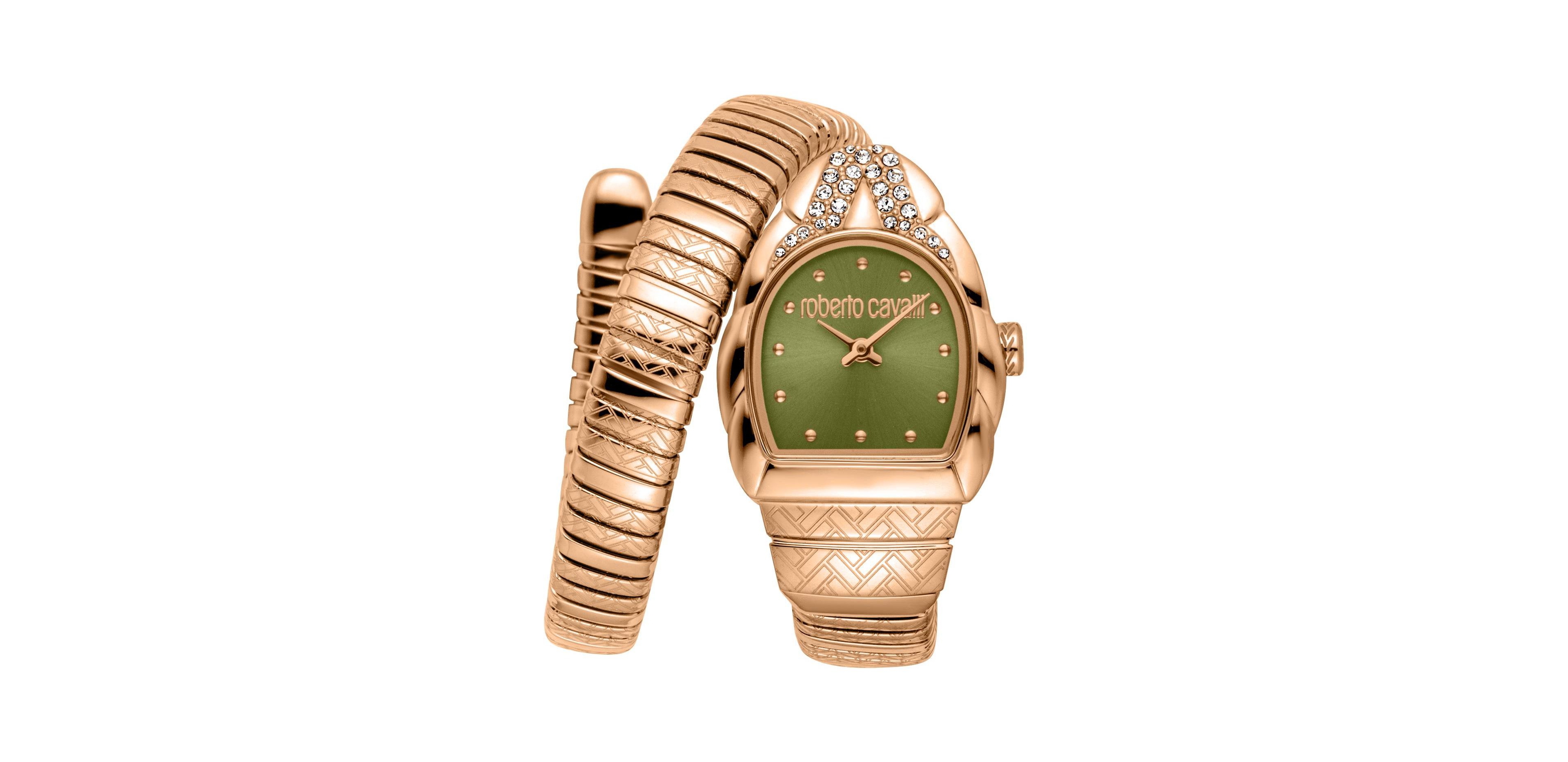 Roberto Cavalli Women's Aurora Quartz Ip Stainless Steel Bracelet Watch