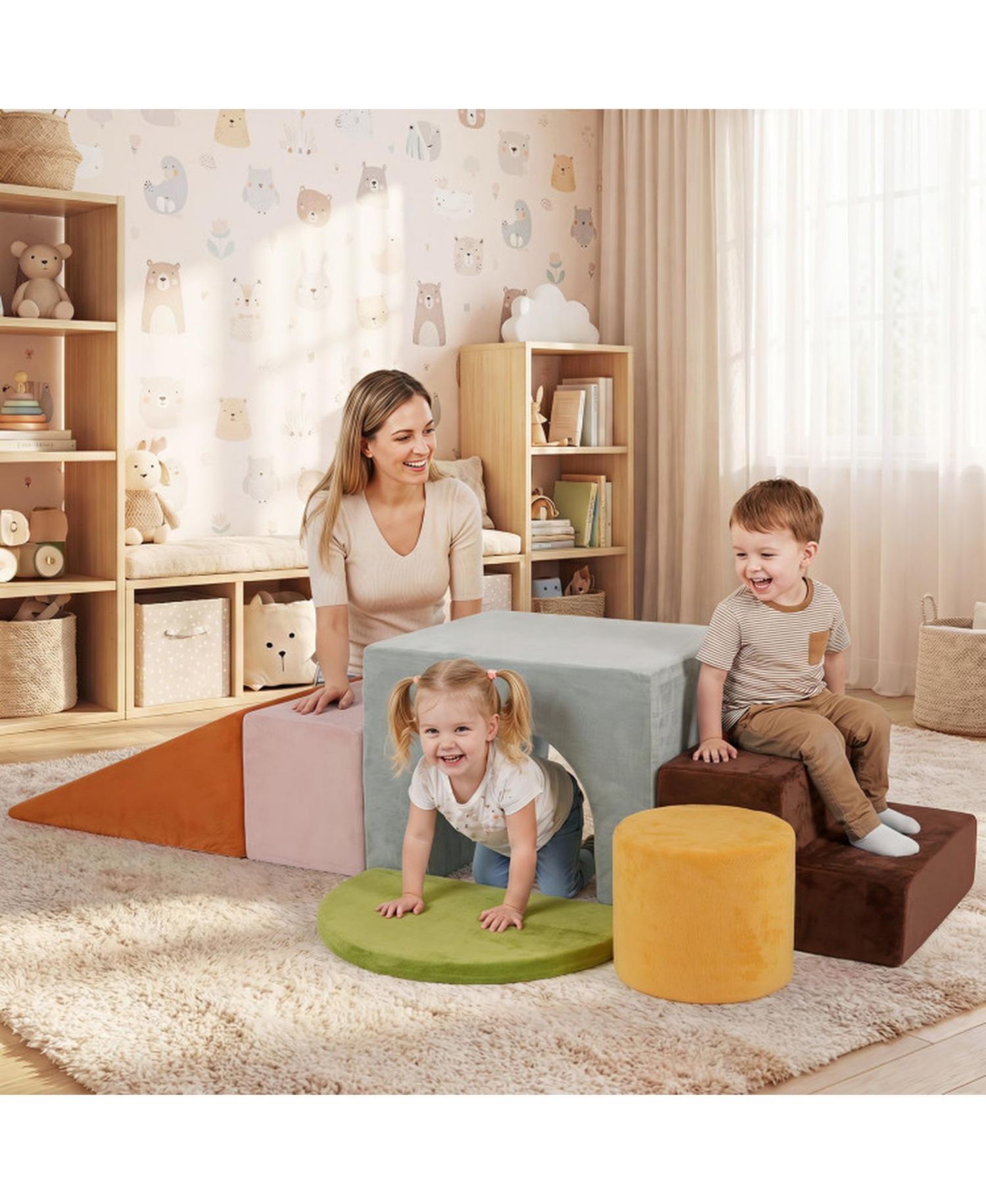 6-Piece Foam Climbing Blocks Set
