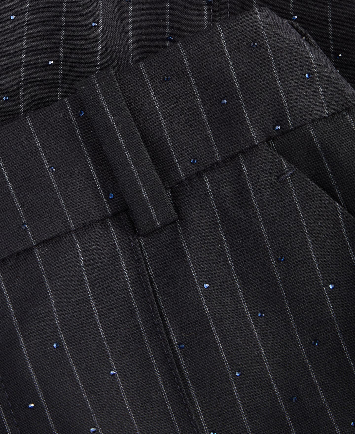 Женские брюки I.N.C. International Concepts Crystal Embellished Pinstripe Wide-Leg, цвет: Индиго ночной — фото 6