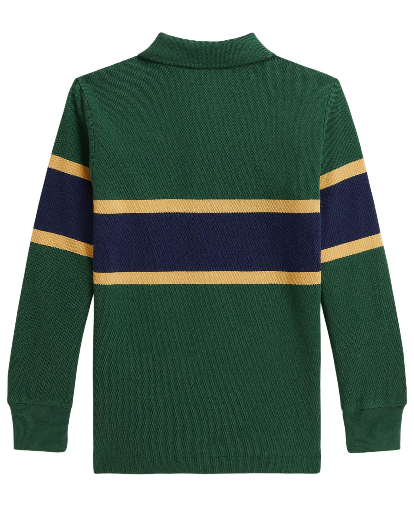 Поло Polo Ralph Lauren Striped Cotton Mesh Polo Shirt для мальчиков, цвет: Зелёный разноцветный — фото 2