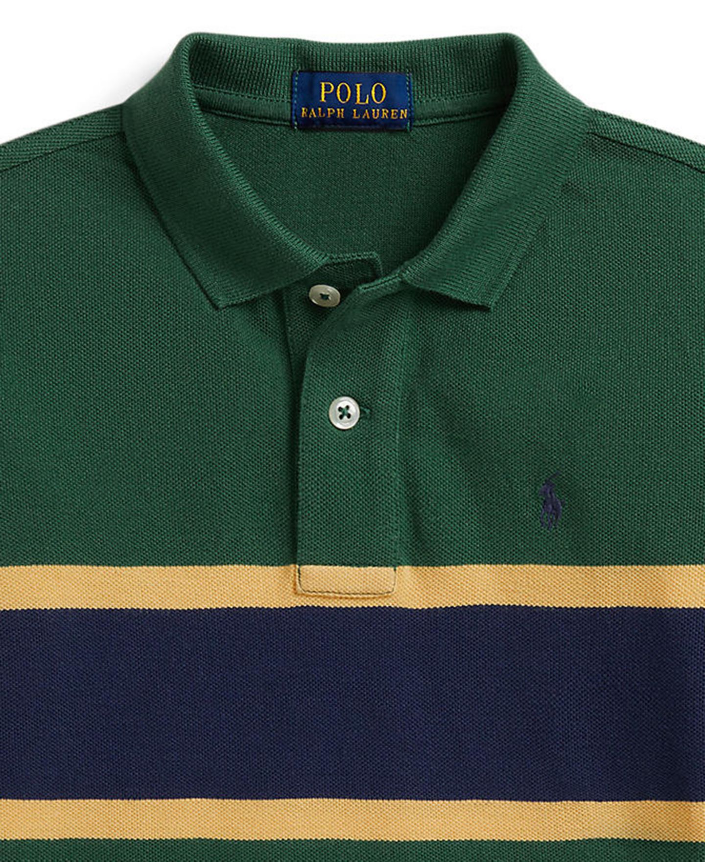Поло Polo Ralph Lauren Striped Cotton Mesh Polo Shirt для мальчиков, цвет: Зелёный разноцветный — фото 3