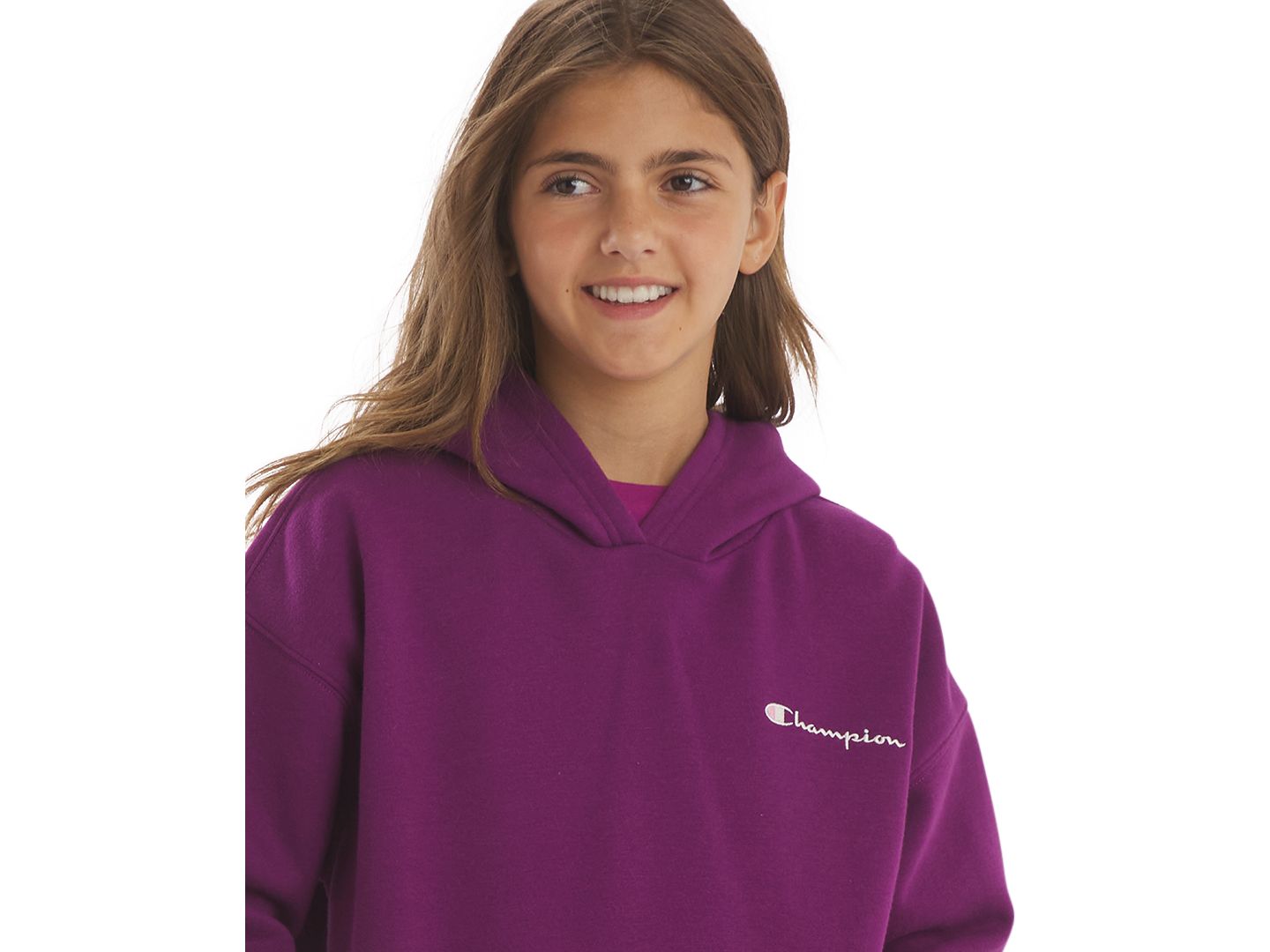 Худи Champion Bow Graphic Hooded Sweatshirt для девочек, цвет: Phlox — фото 3