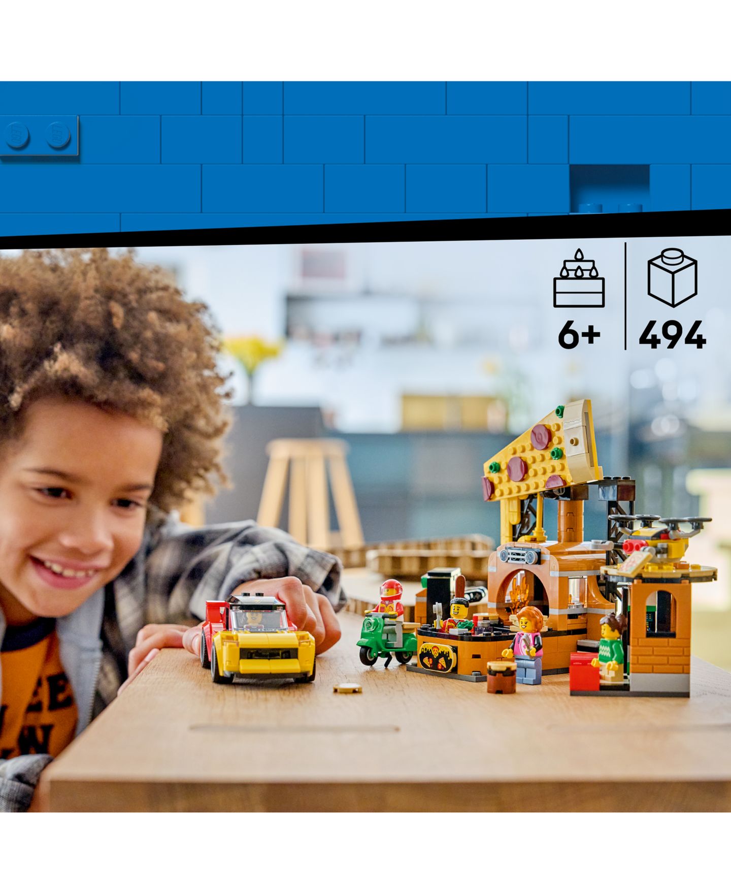 Детские конструкторы LEGO® City Pizza Delivery Experience with Vehicles 60496, 494 Pieces — фото 3