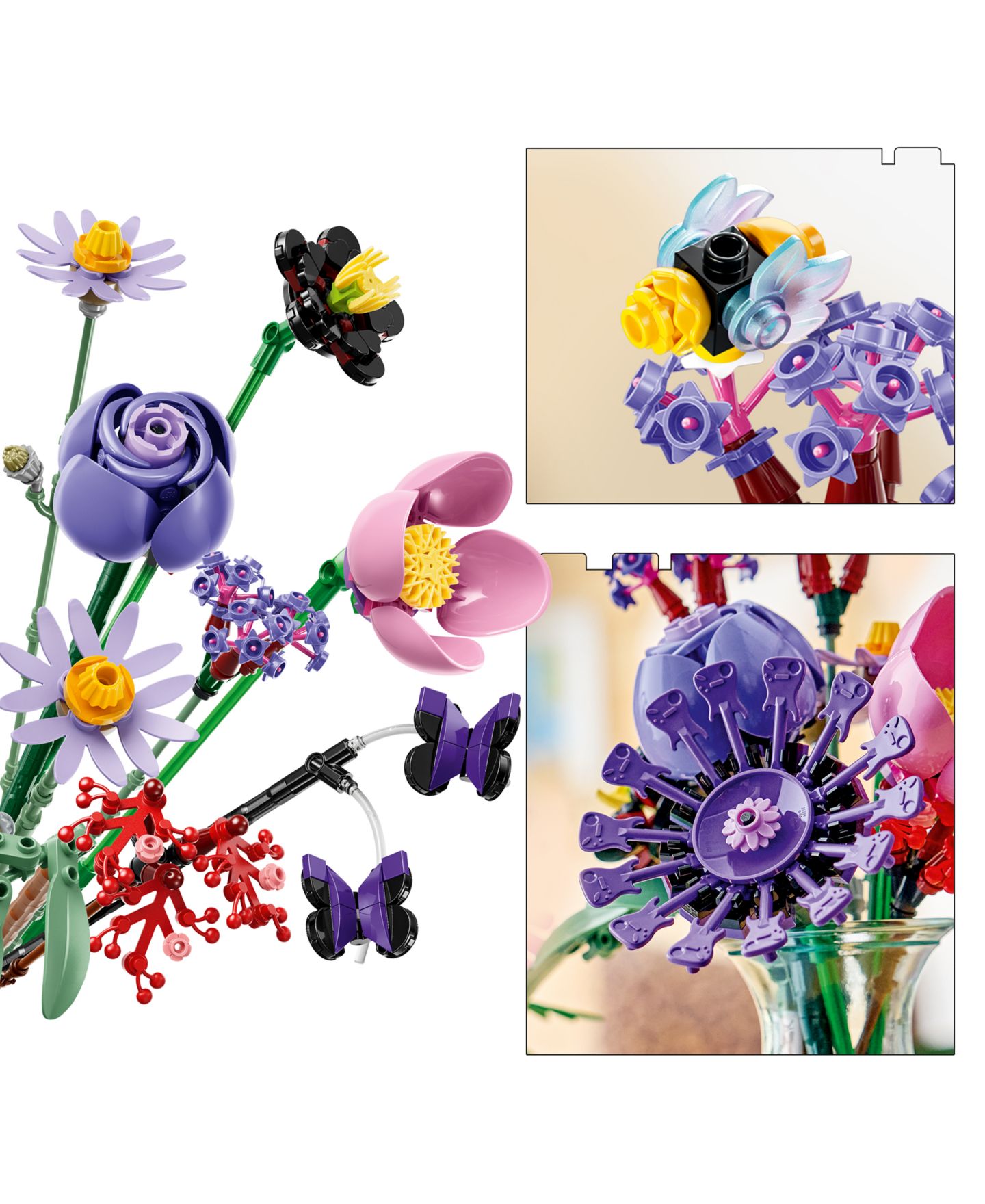 Детские конструкторы LEGO® Botanicals Editions Olivia Rodrigo’s Flower Bouquet 11507, 400 Pieces — фото 4